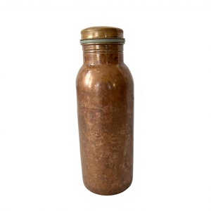 Antique Water <b>Bottle</b> Leakproof High Insulated <b>Vintage</b> Style 100% Copper <b>Bottle</b> For Household Office Travel Drinking Use - Product Image 1