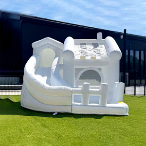 Fabricante blanco y gris Casa de rebote inflable Combo niños castillo <span class=keywords><strong>hinchable</strong></span> con tobogán y <span class=keywords><strong>PISCINA</strong></span> DE BOLAS para niños - Product Image 1
