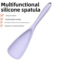 Ensemble de 2 spatules en silicone, surface antiadhésive, passe au lave-vaisselle, conception profonde sans couture, noyau renforcé pour remuer