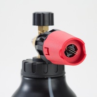 Lance à mousse haute pression 1,5 L à remplissage latéral 2024, connecteur rapide 1/4'', canon à mousse noir avec mesure pour lavage auto