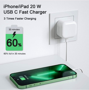 UK Plug Fast Charge <span class=keywords><strong>20W</strong></span> PD Cargador Bloque A + C Cargador Tipo C Cargador de teléfono para teléfonos inteligentes - Product Image 2