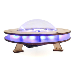 Kit de Ciencia de Disco Volador con Luz Azul, Juguete Educativo de Madera para Niños de 7-9 Años, Modelo STEM de Ensamblaje Manual - Product Image 3