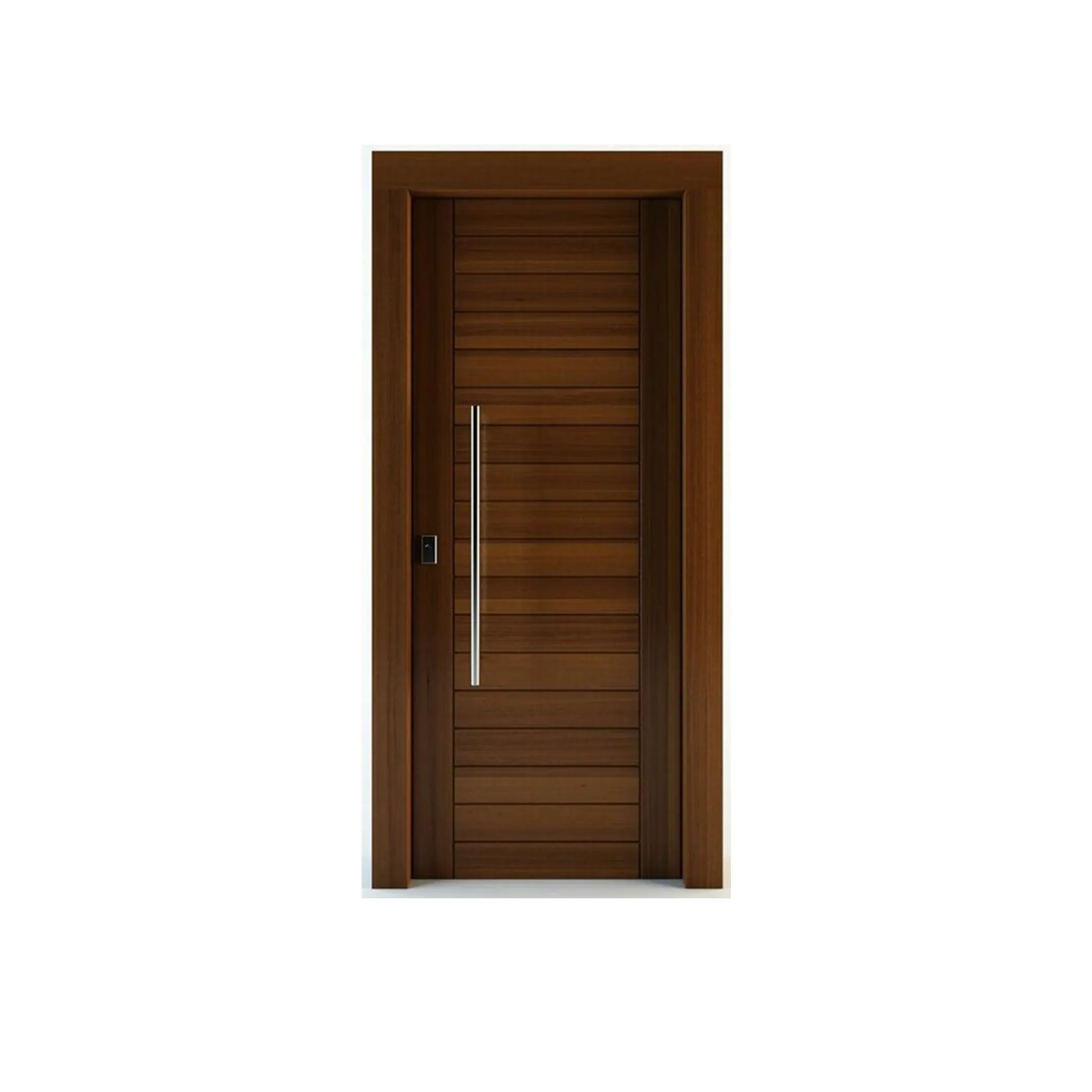 Фабрика по индивидуальному заказу Морден простой геометрический стиль темно-коричневый ручной работы премиальные деревянные фанерные двери для интерьера спальни