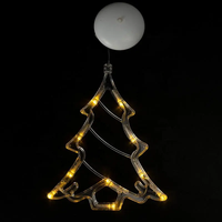 2025 noël lumière LED flocon de neige père noël suspendu ventouse lampe fenêtre ornements décoration pour la maison noël Navidad nouvel an décor