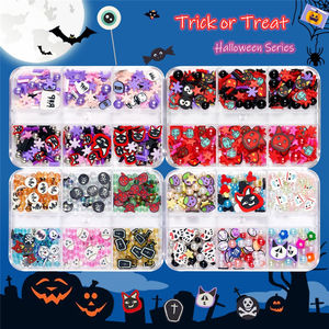 6 rejillas <span class=keywords><strong>para</strong></span> decoración de <span class=keywords><strong>uñas</strong></span> de Halloween, esqueletos horribles, <span class=keywords><strong>pegamento</strong></span> de bruja fantasma en rebanada de arcilla polimérica <span class=keywords><strong>para</strong></span> accesorios <span class=keywords><strong>para</strong></span> manualidades DIY - Product Image 6