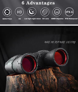 야외 여행을위한 전문 12X50 ED 쌍안경 울트라 클리어 대형 <span class=keywords><strong>50mm</strong></span> 객관적인 고출력 낮은 조명 레벨 야간 플라스틱 - Product Image 6