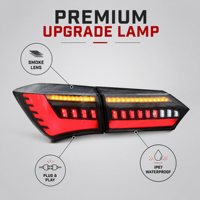Feux arrière LED modifiés en direct d'usine pour Toyota Corolla 2014 2015 2016 2017 2018 2019, ensemble de feux arrière séquentiels fumés