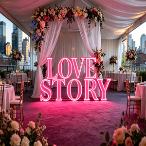 Letrero LED de Neón Gigante de 4 pies para <span class=keywords><strong>Alquiler</strong></span> en Fiestas, Letrero Luminoso LED para Bodas, <span class=keywords><strong>Eventos</strong></span>, Bebés, Letras y Números Grandes para Fondo - Product Image 5