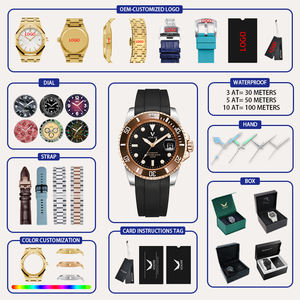 클래식 발광 시스루 무브먼트 크로노그래프 남성용 빈티지 오토매틱 손목 시계 - Product Image 4