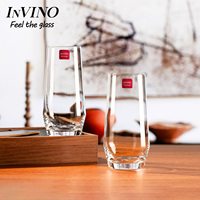 Ensemble de verres à eau et à cocktails classiques en cristal avec base épaissie et grande capacité pour jus, whisky, bière, bar, fête, usage domestique
