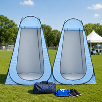 Ensemble de douche d'intimité à installation instantanée avec douchette électrique portable et abri extérieur pliable coupe-vent pour le camping et les voyages