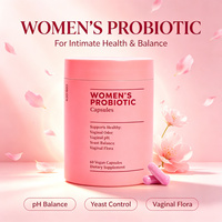 Cápsulas Probióticas para Mujeres, 60 Cápsulas Veganas para la Salud Vaginal, Equilibrio del pH, Equilibrio de la Levadura, Suplemento para el Apoyo de la Flora Vaginal
