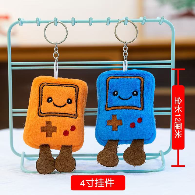 Wholesale Stock Cute Soft Game Console Plush Stuffed Toys With Key Chains 4" 12cm for Claw Machine Prize in Global Entertainment