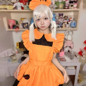 2024 di halloween zucche da donna <span class=keywords><strong>Sexy</strong></span> Costume da <span class=keywords><strong>cameriera</strong></span> manica corta retrò <span class=keywords><strong>cameriera</strong></span> Lolita abito <span class=keywords><strong>sexy</strong></span> taglie forti - Product Image 2