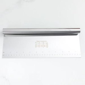 أداة تقطيع وعجين من الفولاذ المقاوم للصدأ للمطبخ مقاس 12*15 سم، مكشطة معجنات مع مقياس قياس لملحقات المطبخ - Product Image 5