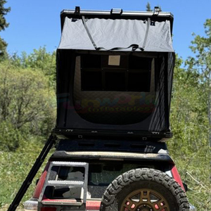 เต็นท์หลังคารถแบบแข็งหรูหราสั่งทำพิเศษ พร้อมถุงใส่รองเท้า  เต็นท์หลังคารถแบบเปลือกหอย โพลีเอสเตอร์ ABS เต็นท์หลังคาแบบเปลือกแข็งพร้อมบันได - Product Image 6