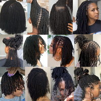 KAMA Spedizione Gratuita Capelli Afro Kinky Umani Tintabili per Dreadlock e Treccine, Extension in Bulk da 50g per Intrecciare