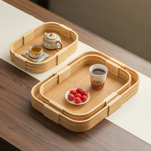 ถาดเสิร์ฟอาหาร ผลไม้ ชา กาแฟ ไม้ไผ่เนื้อแข็งสุดหรู - Product Image 2