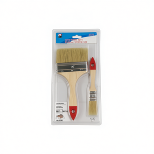 MNJ 2 Piece <b>Paint</b> Brush <b>Set</b> 2 Pcs Wooden Handle With Natural Bristles For Painting - Product Image 1