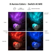 Lampu Proyeksi Langit Berbintang Aurora Bentuk Kerang Terlaris, Baterai Isi Ulang, Fungsi Timer, Suara Putih untuk Kamar Tidur