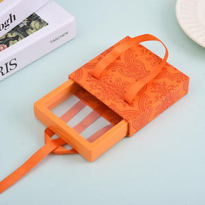 拉出式pe膜悬挂首饰盒抽屉滑动珠宝礼品盒带丝带手柄 - Product Image 6