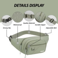 Sac banane léger et durable, personnalisable en plusieurs couleurs, avec plusieurs modes de port, idéal pour la randonnée, la marche, les voyages et les trajets quotidiens