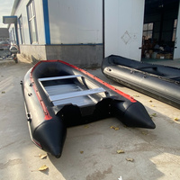 Bateau pneumatique de pêche robuste, prix d'usine, 400 cm, PVC 1,2 mm, plancher en aluminium, 13,8 pieds, 4 m