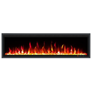 Cheminée Électrique Murale Encastrable Décorative avec Panneau en Verre, Tailles 42"/50"/60"/65"/72" - Product Image 5