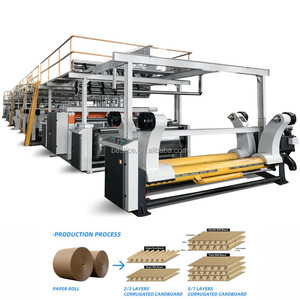 Línea de Producción de Cartón Corrugado de Bajo Costo, Totalmente Automática, de 3 a 5 Capas, con Sistema de Calentamiento a Vapor para la Fabricación de Cajas de Cartón - Product Image 1