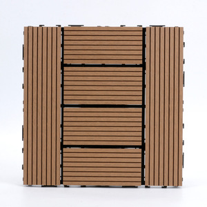Nhà Máy bán hàng WPC Patio decking gạch Composite gỗ Interlock boong gạch snap-on DIY sàn cho ngoài trời lồng vào nhau boong - Product Image 5