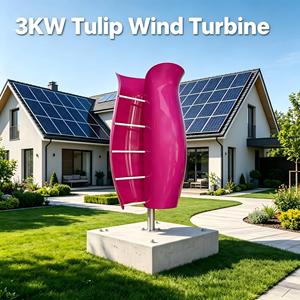 Énergie Renouvelable - Éolienne à axe vertical de type tulipe 3KW 24V, faible bruit pour éclairage public et domestique T/24V--3000W Haute Efficacité - Product Image 1