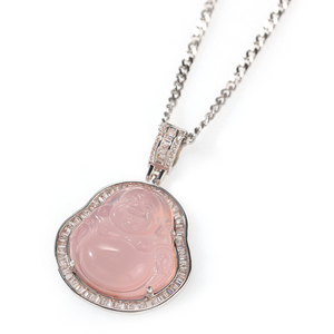 Hip Hop Ha Ghiacciato Fuori Rosa Rosso Verde Agata Buddha di Giada <span class=keywords><strong>Pendente</strong></span> Della Collana BaguetteCZ Rapper Dei Monili <span class=keywords><strong>per</strong></span> le Donne Degli Uomini - Product Image 6