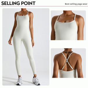 GC Traje de Yoga de una pieza de belleza desnuda de secado rápido para mujer, ropa deportiva informal para fitness, mono ajustado para apretar el vientre - Product Image 3