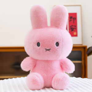 Juguetes de peluche de conejo arcoíris coloridos, lindos cojines de conejito de Pascua, almohada para dormir, regalo barato para máquina de garras Miffy - Product Image 6