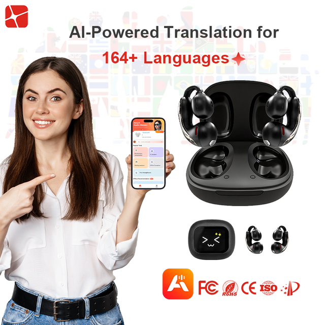 AI Translator Earbuds Real-time BT V5.4 IPX5 164+ Languages for CEE Business OEM/ODM Poland