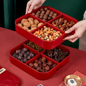 Rong An Chinese Style Fruit Platter Plastic Multi Layer <b>Large</b> Capacity Storage <b>Box</b> For Snacks And Candies - Product Image 2