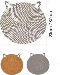 Almohadillas Resistentes al Calor para Cocina, Juego de Posavasos Grandes con Orejas de Gato, Alfombrillas para Platos Calientes para Encimeras de Cocina - Product Image 2