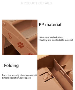 Vouwen Huisdier Ladder 4 Stap Trap Kat Hond Klimmen Oprit Voor Bed - Product Image 4