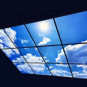 24 pouces 2x2 6060 40W Smart Natural Light <span class=keywords><strong>LED</strong></span> Panel Dimmable Embedded <span class=keywords><strong>Plafonnier</strong></span> Bleu Ciel Blanc Nuage <span class=keywords><strong>LED</strong></span> Flat Panel Light - Product Image 4
