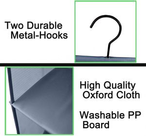 Hanging Closet Organizer and Storage 4-<b>Shelf</b>, Foldable Hanging Wardrobe Storage <b>Shelves</b>,Washable Oxford Cloth Fabric - Product Image 2