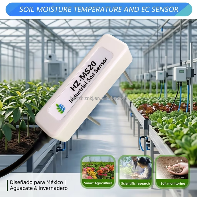 Robust Teros12 SDI-12 Advanced Soil Moisture Temperature EC Sensor for Agriculture Irrigation and Rockwool Coco Measurement