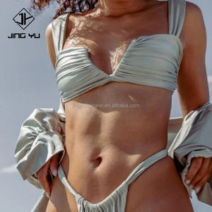 Conjunto de Bikini con Tanga y Logotipo Personalizado, Traje de Baño de Lujo con Escote Profundo en V, Traje de Baño de Alta Calidad para Mujer - Product Image 3