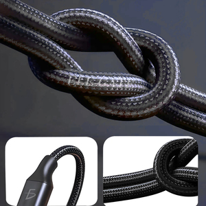 Cable ELE-GATE tipo C a 8 pines, 1 metro, trenzado de nailon para carga y transferencia de datos de dispositivos móviles, alta durabilidad, sin enredos - Product Image 3