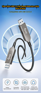 <span class=keywords><strong>สาย</strong></span>ต่อขยายไฟเบอร์ออปติก USB 3.1 แบบ Male to Male รุ่น DT-2317 ความเร็วสูง 10Gbps สำหรับถ่ายโอนข้อมูล ความยาว 5 ม. 10 ม. 15 ม. 50 ม. - Product Image 2