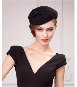 <span class=keywords><strong>Nd010</strong></span> Phụ Nữ Top hat len Fedora với cloche vật làm tóc vải turbans Mũ chính thức ngày hat - Product Image 2