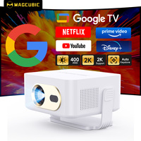 Proyector Portátil Magcubic HY300GT con GOOGLE TV, Lámpara LED LCD, Altavoces Integrados, Android 14, Resolución 720P/2K, Cine en Casa