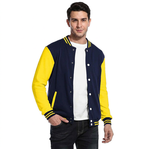 Blouson universitaire en toile pour homme, col montant, respirant, avec logo personnalisé, design baseball universitaire, nouvelle collection - Product Image 1