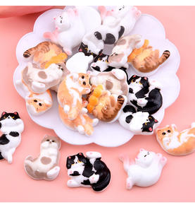 Accesorios de Resina con Forma de <span class=keywords><strong>Gato</strong></span>, Adhesivos Decorativos para Refrigerador, Carcasas de Teléfono y Escritorio, Material para Manualidades - Product Image 3