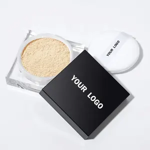 11 Colors Optional Loose Powder Custom Oil Control Waterproof Square Makeup korean Loose Setting Powder