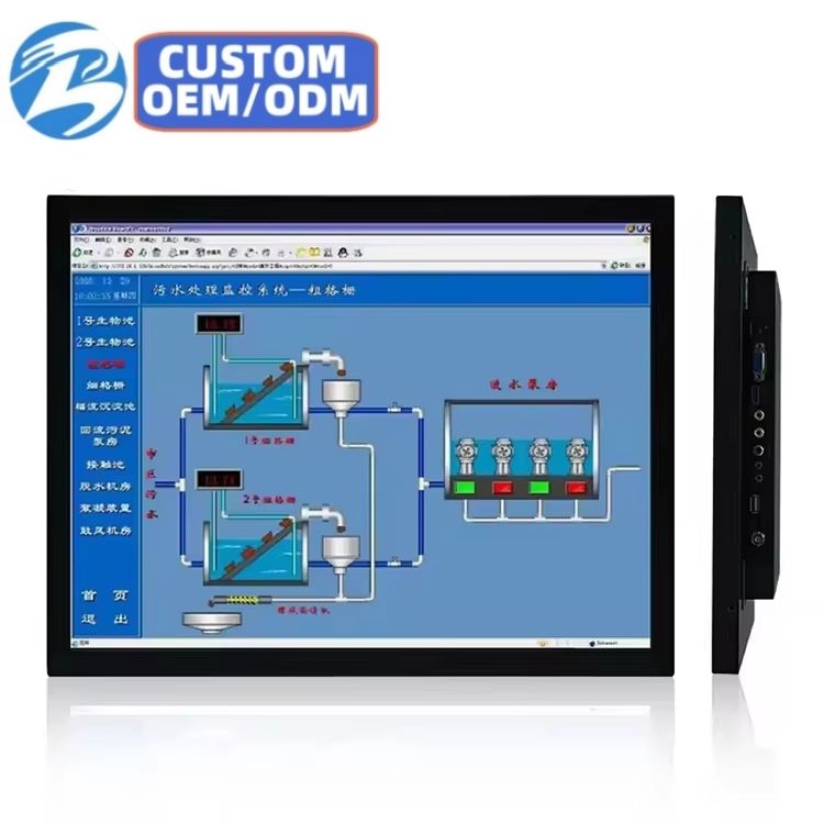 17 Inch Industrial Display Wall Mounted IPS HD Touch Screen Monitor VGA TFT Touchscreen Industrial Monitor